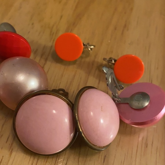 Vintage clip earrings PM 80A - Picture 3 of 8